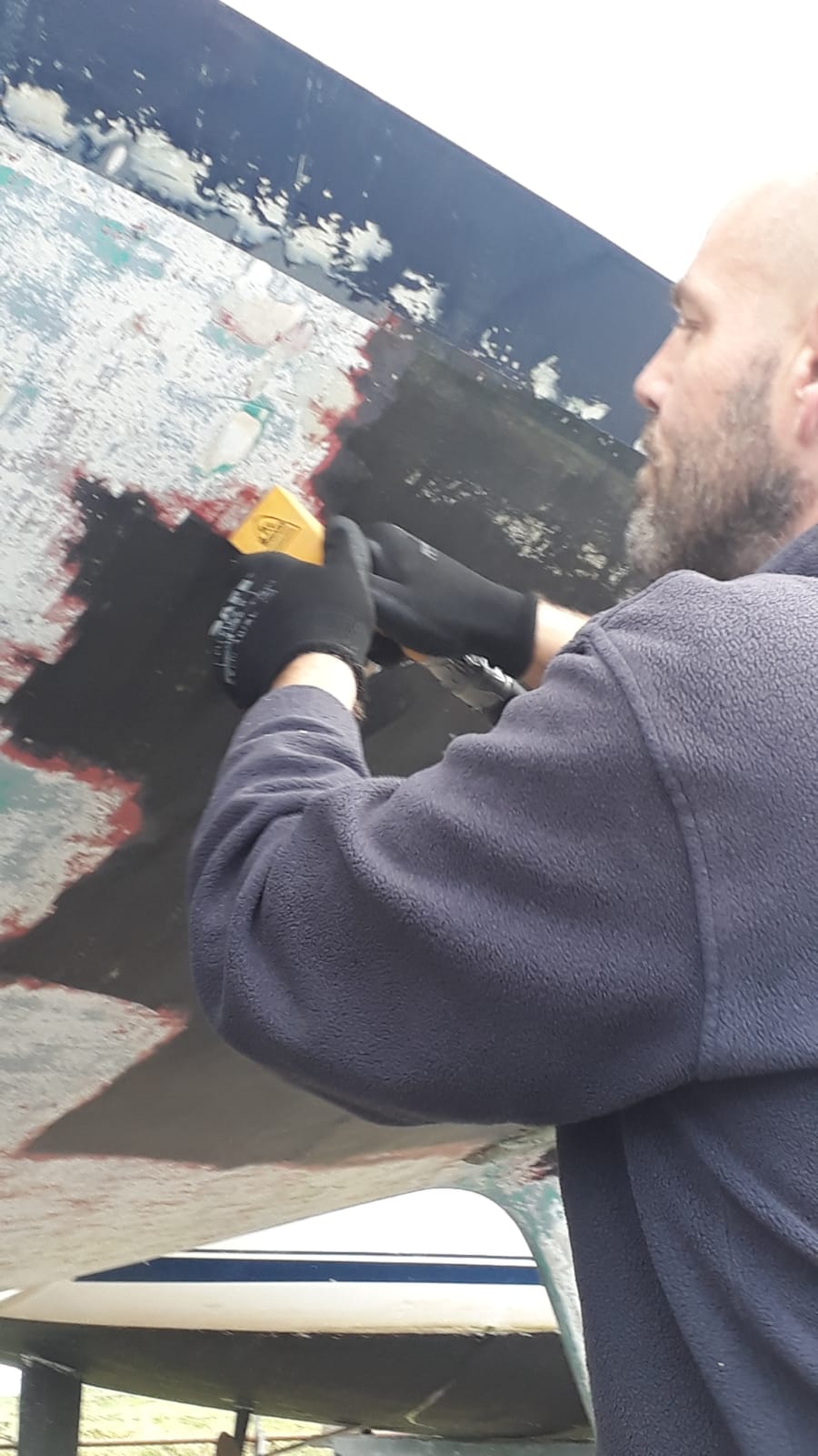 aan het werk